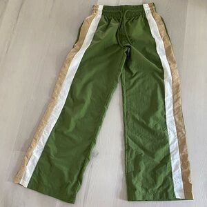 NWOT XS Social Scene olive green nylon pants